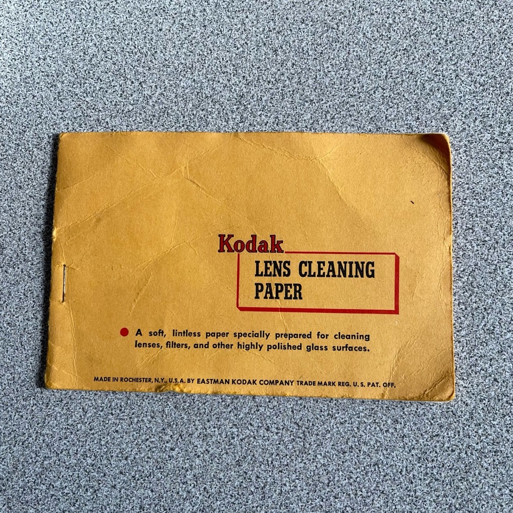 Vintage Kodak Lens Cleaning Paper Booklet